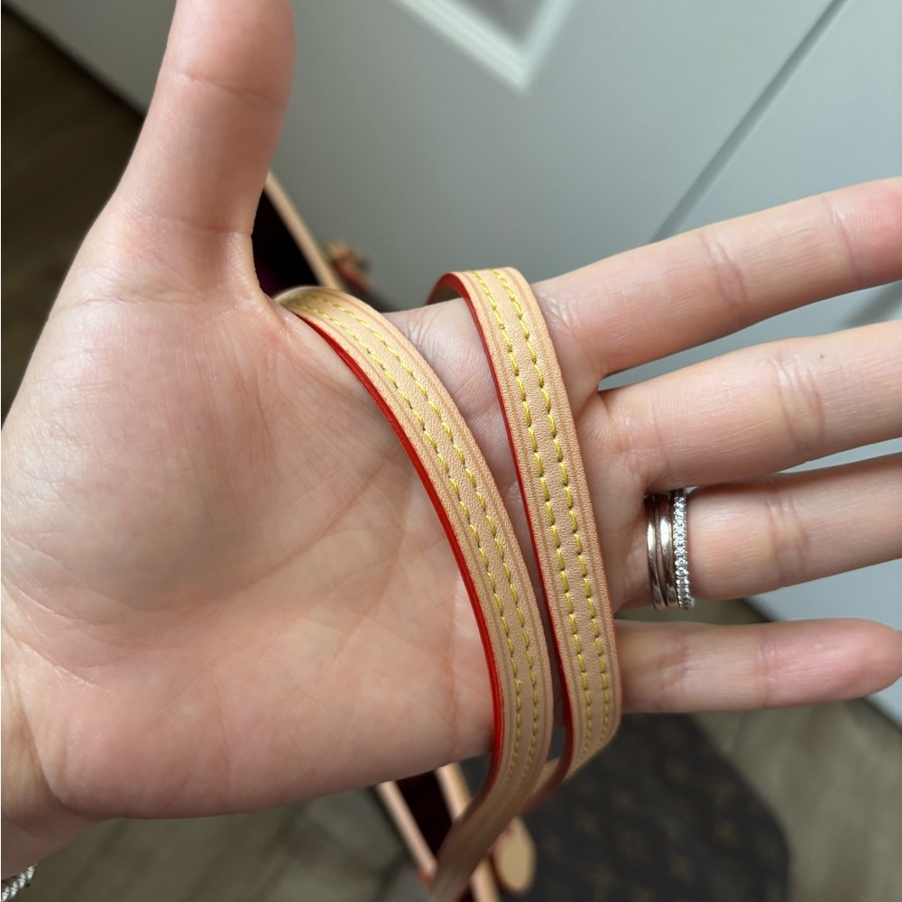 Designer Inspired brown Monogram coated canvas Tote - Brown with Tan Trim - Picture 13 of 16